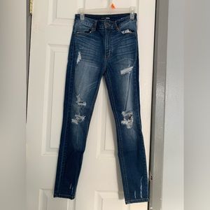 Dark denim fashion nova skinny jeans